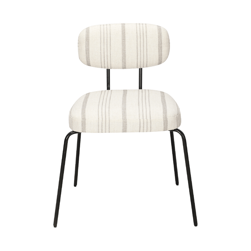 Beyaz modern metal yemek sandalyesi