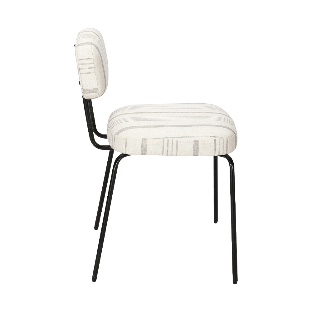 Beyaz modern metal yemek sandalyesi