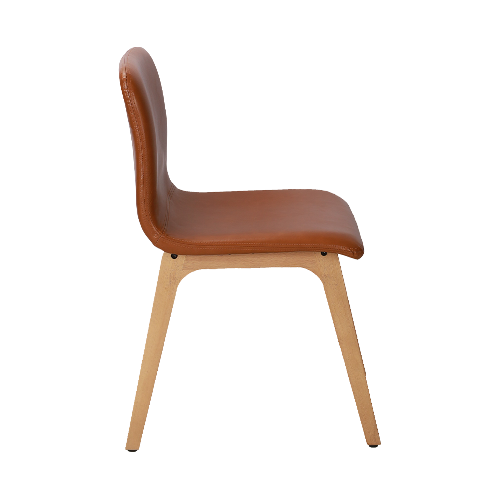 Kahverengi Bentwood Masif Ahşap Yemek Sandalyesi