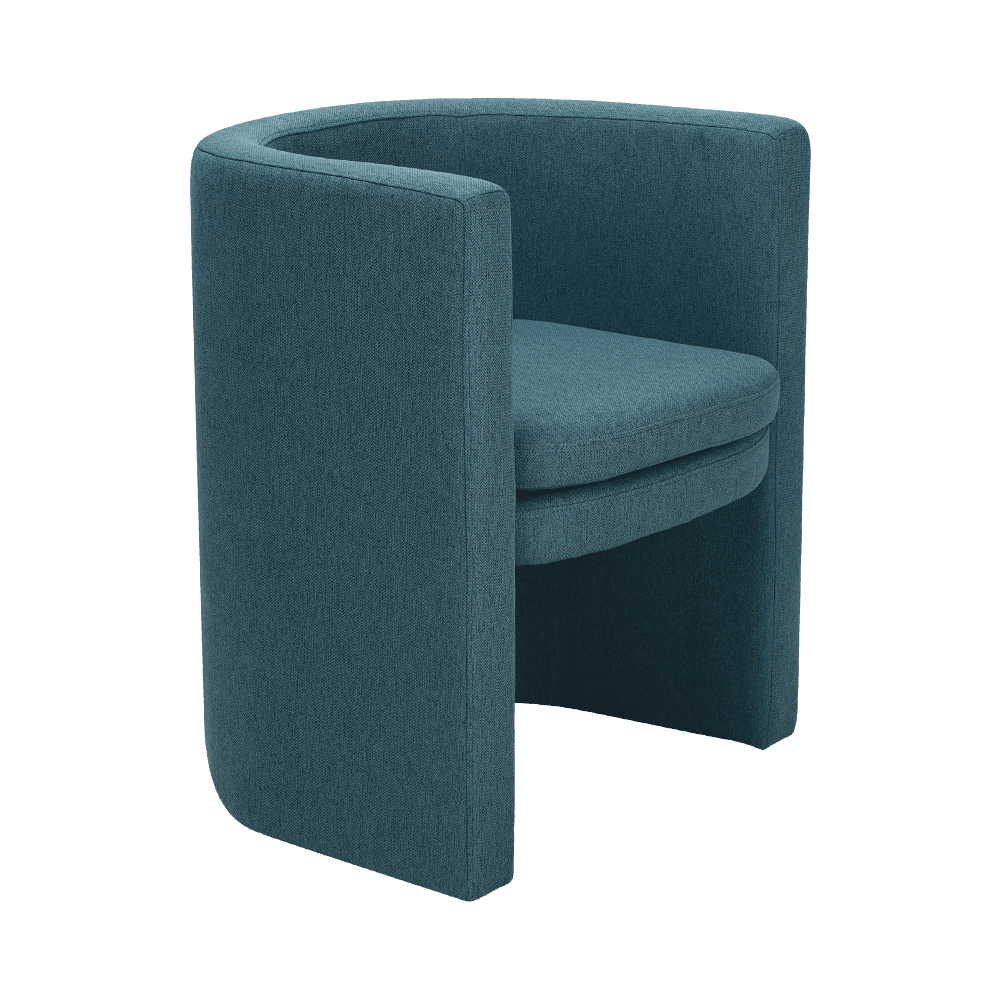 Lacivert ahşap çerçeve dinlenme sandalyesi